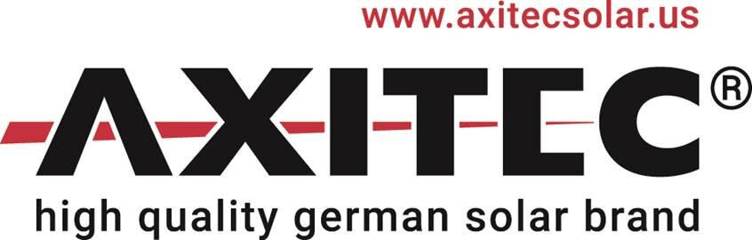 Logo of AXITEC. High quality german solar brand. www.axitecsolar.us